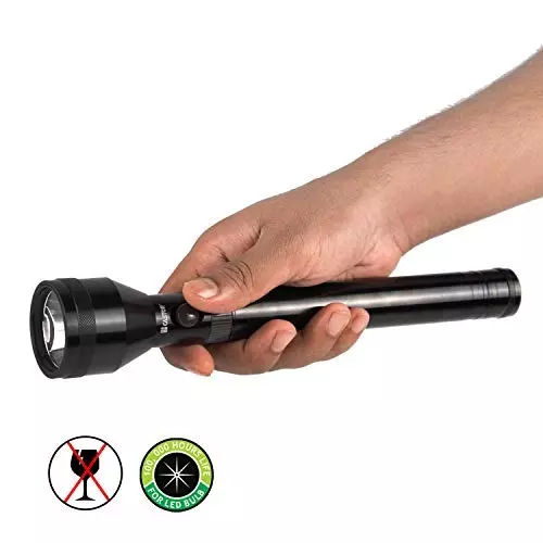 castor-rechargeable-led-flashlight-torch-lithium-ion-battery-10-hours-run-time-aluminium-black-ctfl0466q