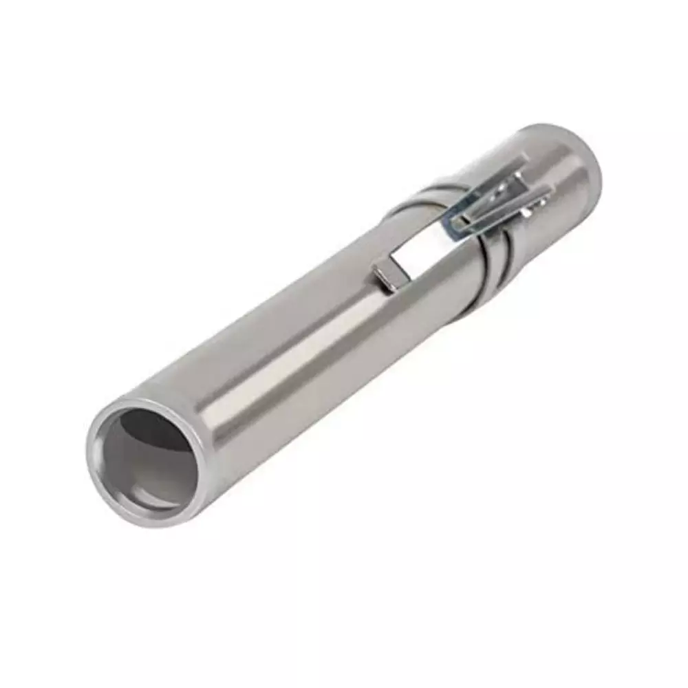 Florix Nation Pocket Laser Torch with Keychain Pen Stainless Steel 10000 Lux, Silver