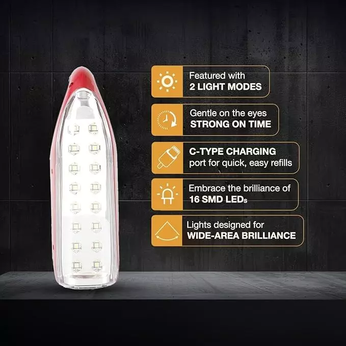 Havells 6 W Galaxy Neo Nxt Lantern with Rechargeable, 3.7 V and 1800 mAh Battery, LHEXTEP7BN1R006