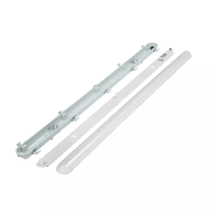 RS Pro 22 W Batten Light Round 1 Lamp Anti-corrosive 1570 mm Long IP65