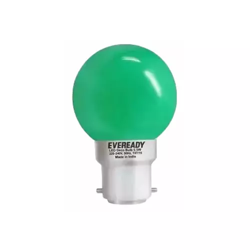 Eveready 0.5W Green B22 Pin Type Pack of 10 LED Night Bulb