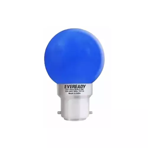 Eveready 0.5W Blue B22 Pin Type Pack of 10 LED Night Bulb