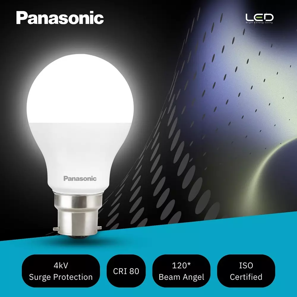 Panasonic Led Bulb B22 9 W Cool White, PBUM32097