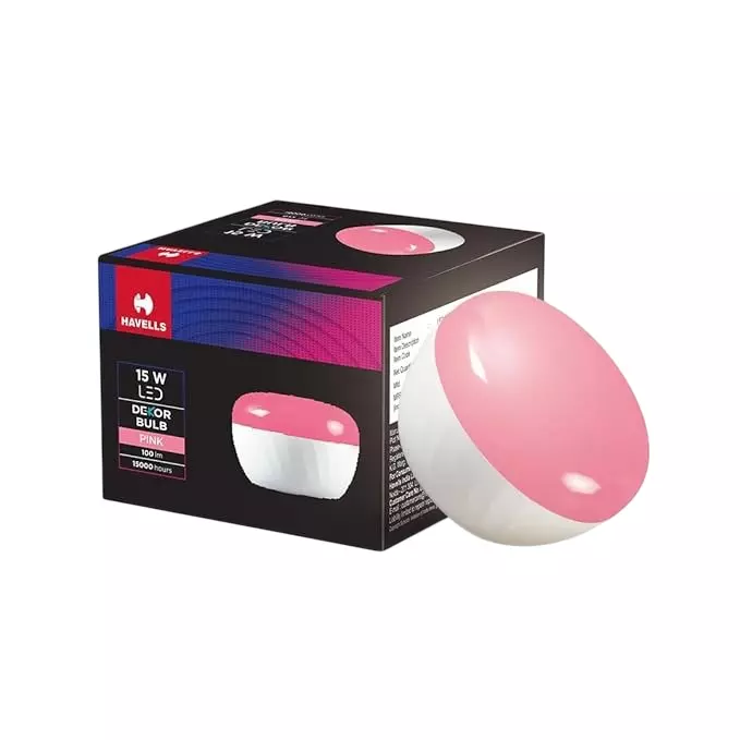 Havells 15 W Dekor Bulb LED Lamp B22 Base Cap and Pink Color, LHLDDDBNY5R15