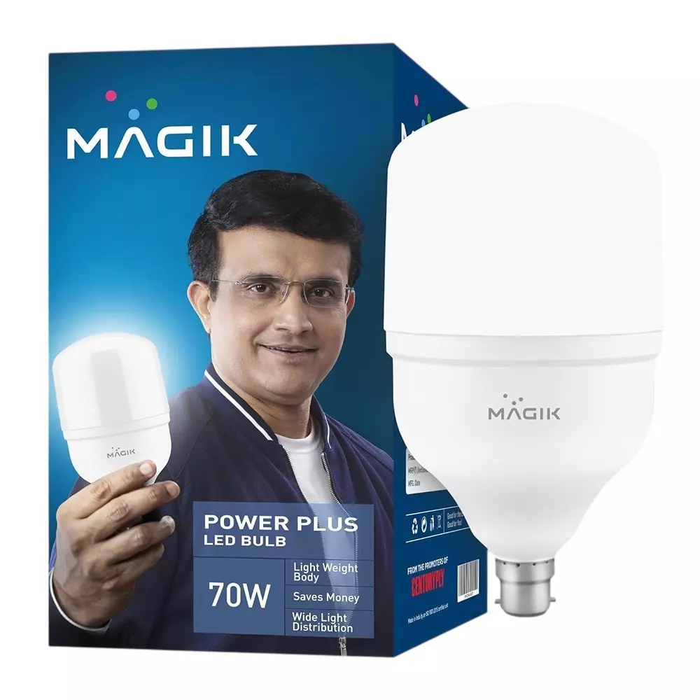 Magik 70 W Power Plus LED Bulb 6500 K Color Temperature B22 Base and Robust Polycarbonate Body, LUPP070C1700