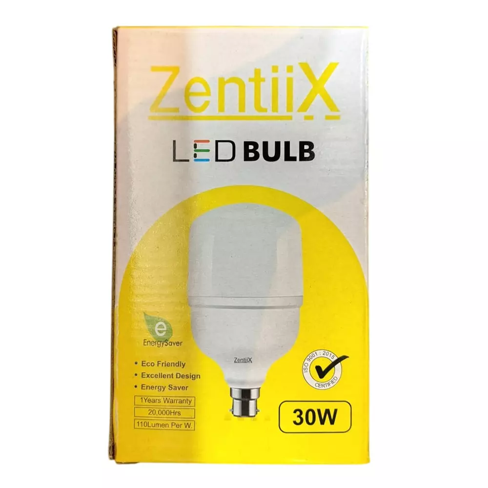 Zentiix 30 W LED Bulb Round Shape Plastic Corded Electric Natural White for Outdoor & Indoor Use