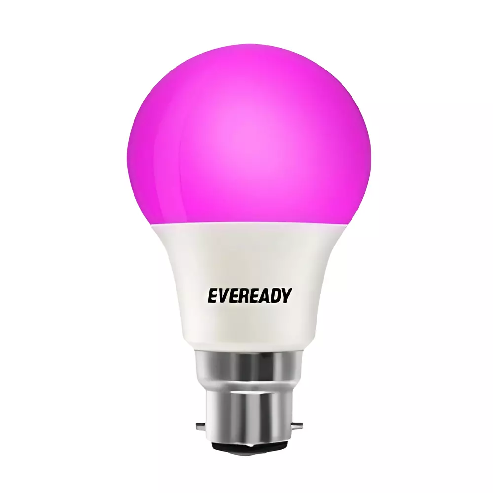 Eveready LED Bulb 9 W Power Abs & Aluminium Pink B22- 3000K Color Temperature for Home & Office