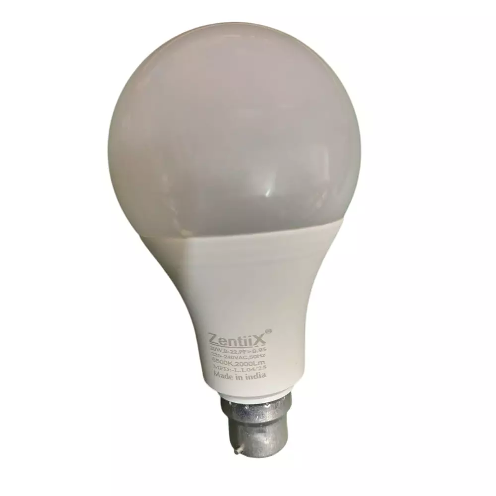 Zentiix 20 W LED Bulb Round Shape Plastic Corded Electric Natural White for Outdoor & Indoor Use