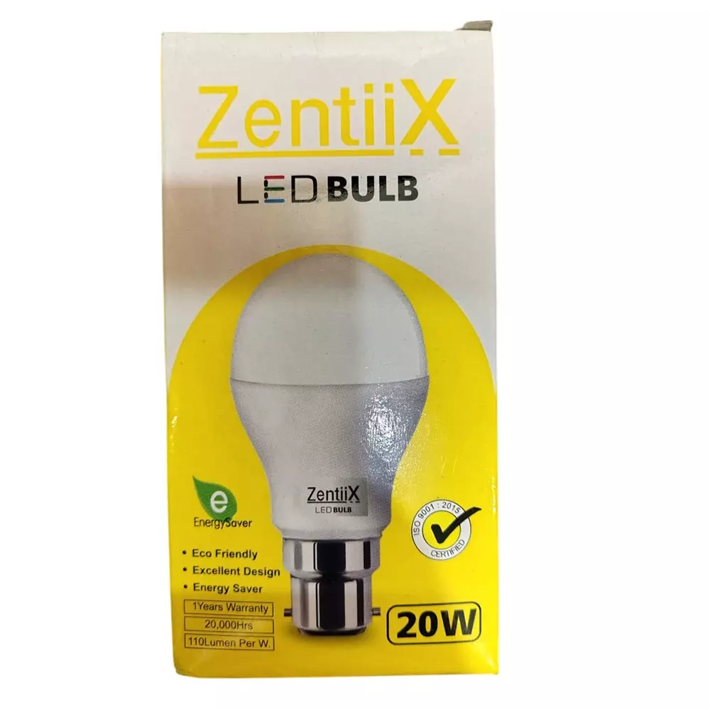 Zentiix 20 W LED Bulb Round Shape Plastic Corded Electric Natural White for Outdoor & Indoor Use