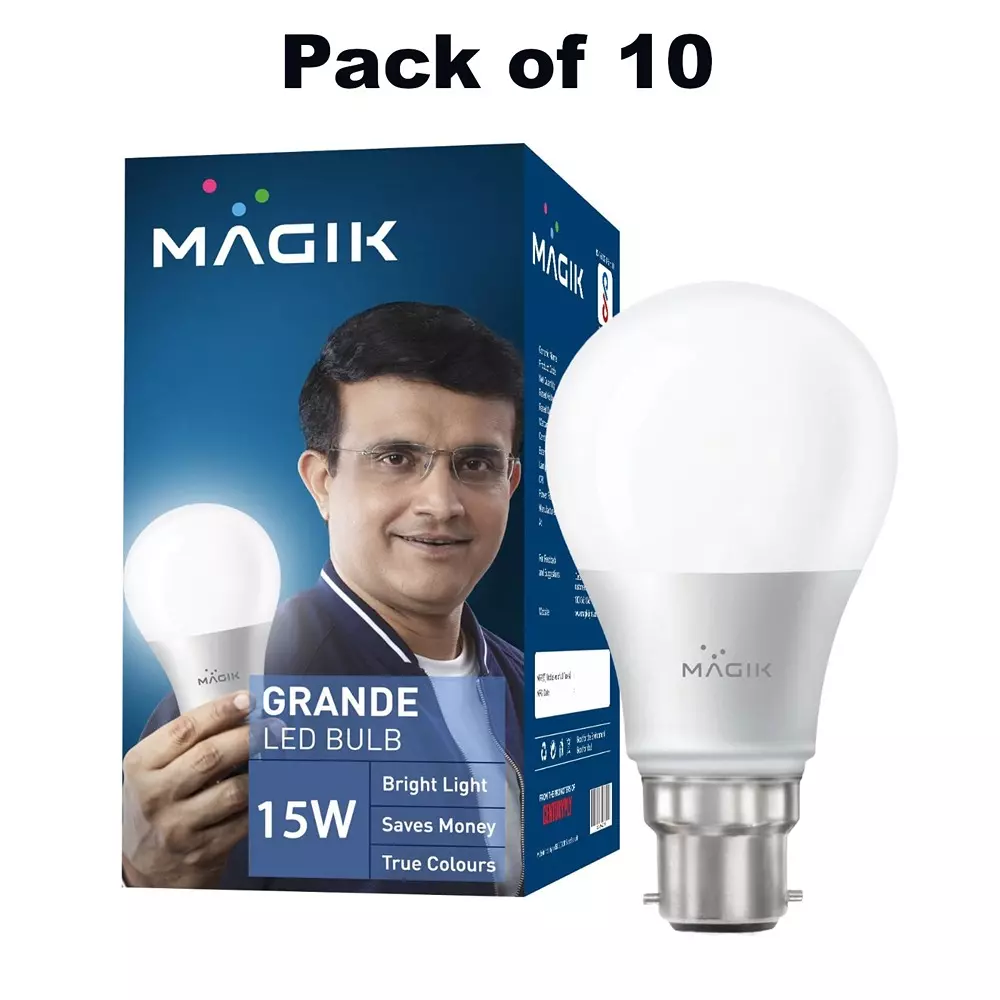 magik-15-w-grande-led-bulb-6500-k-color-temperature-b22-base-and-upto-440-v-surge-protection-lugr015cp4172e10-pack-of-10