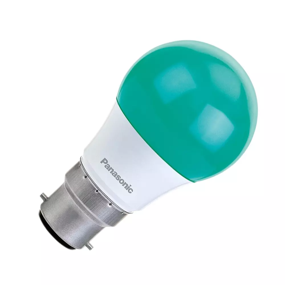 Panasonic Led Colour Bulb B22 5 W Green, PBUM0105GN