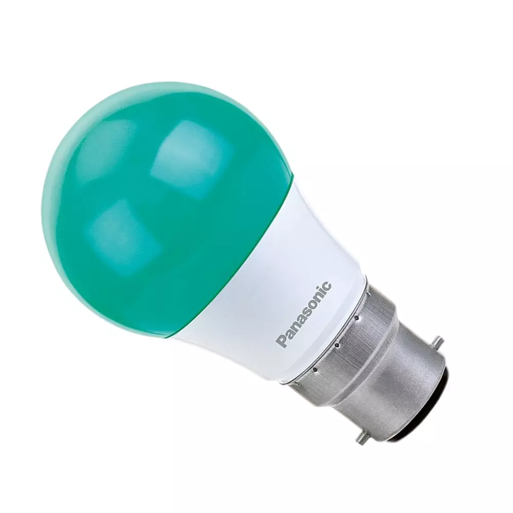 Panasonic Led Colour Bulb B22 5 W Green, PBUM0105GN