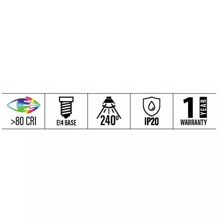 Sturlite CLEO Candle Bulb 4.5 W Power 102x60 mm Warm White, LG-0192-4.5W-FR