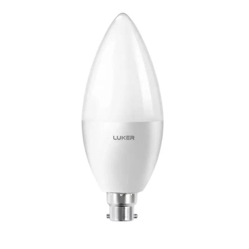 LUKER SPARK DOB LED Candle Bulb B22 Bulb Base 5 W Warm White, LBGCD05