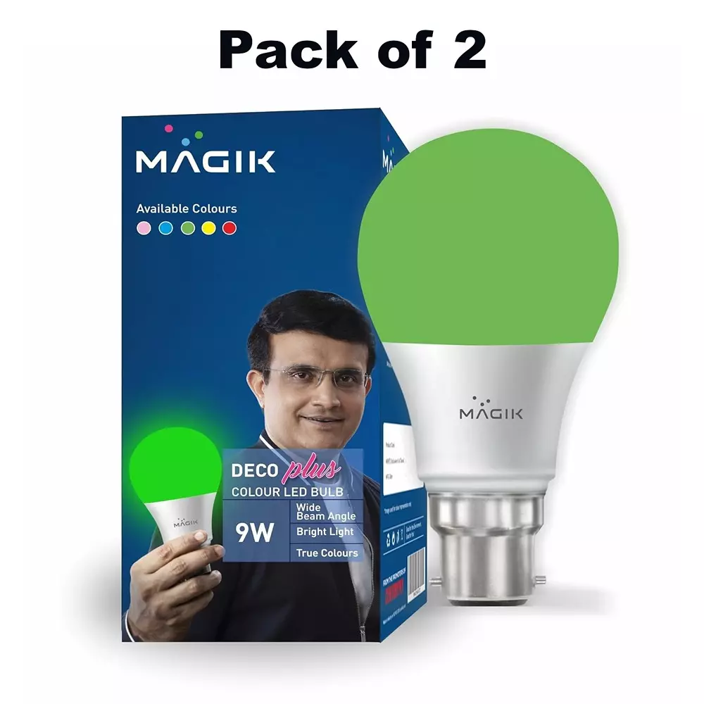 magik-9-w-deco-plus-led-color-bulb-6500k-color-temperature-b22d-base-green-color-ludp009g4258e2-pack-of-2
