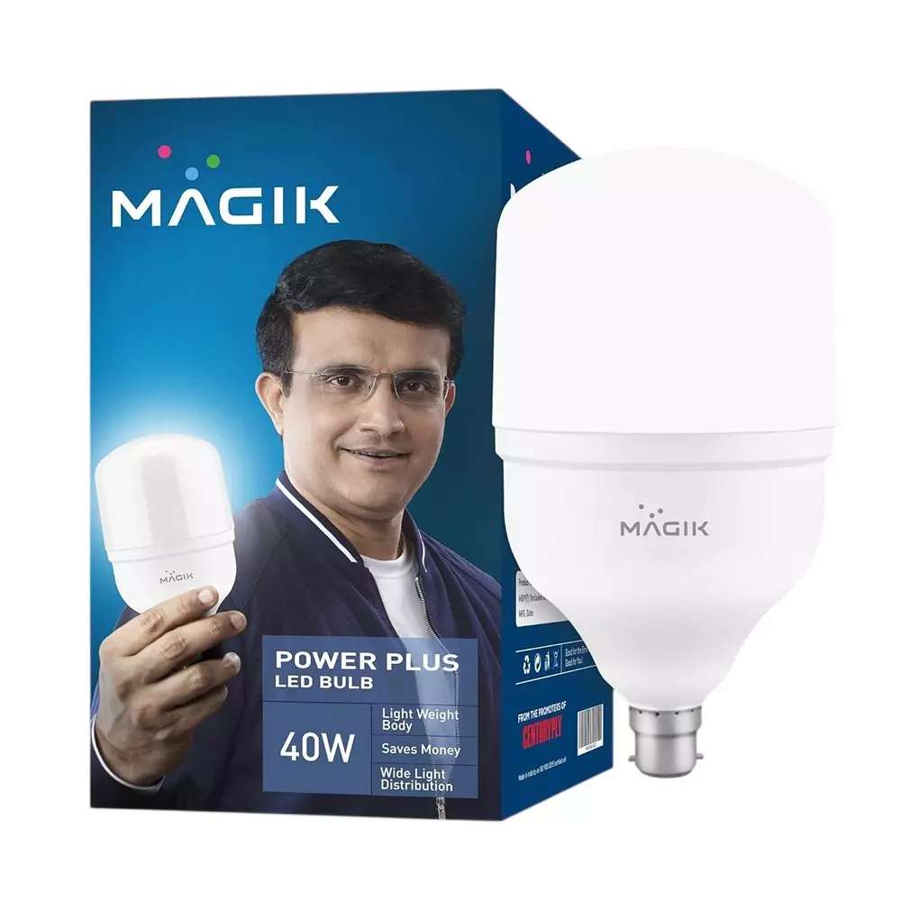 Magik 40 W Power Plus LED Bulb 6500 K Color Temperature B22 Base and Robust Polycarbonate Body, LUPP040C1304