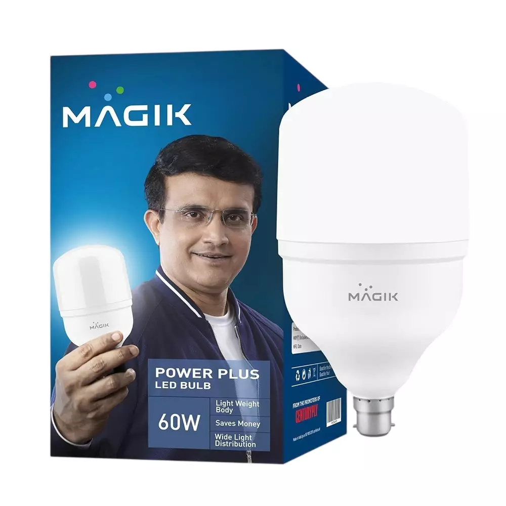 Magik 60 W Power Plus LED Bulb 6500 K Color Temperature B22 Base and Robust Polycarbonate Body, LUPP060C1645
