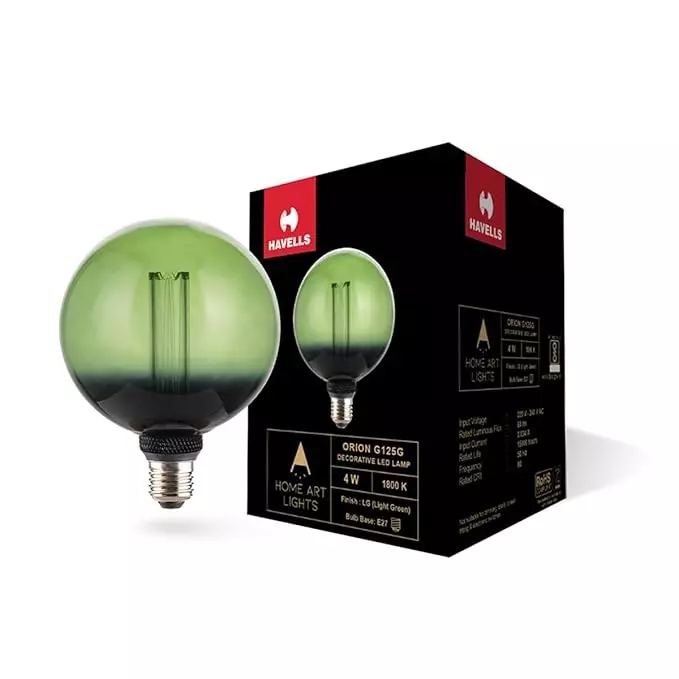 Havells 4 W Orion G125G LED Lamp Green E27 Base Cap and 1800 K, LHLDBPHA6G8R004