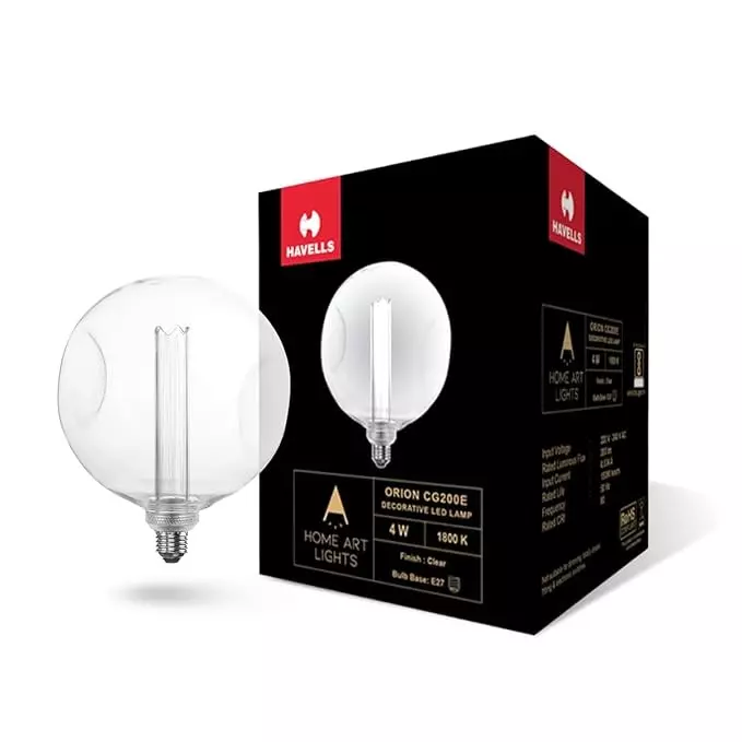 Havells 4 W Orion CG200E LED Lamp Clear E27 Base Cap and 1800 K, LHLDBQHC6G8R004