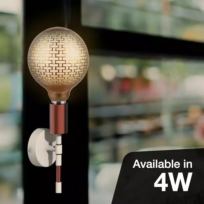 Havells 4 W Ornate G125 MG LED Lamp Magician Gold E27 Base Cap and 3000 K, LHLDBMHA6D8R004