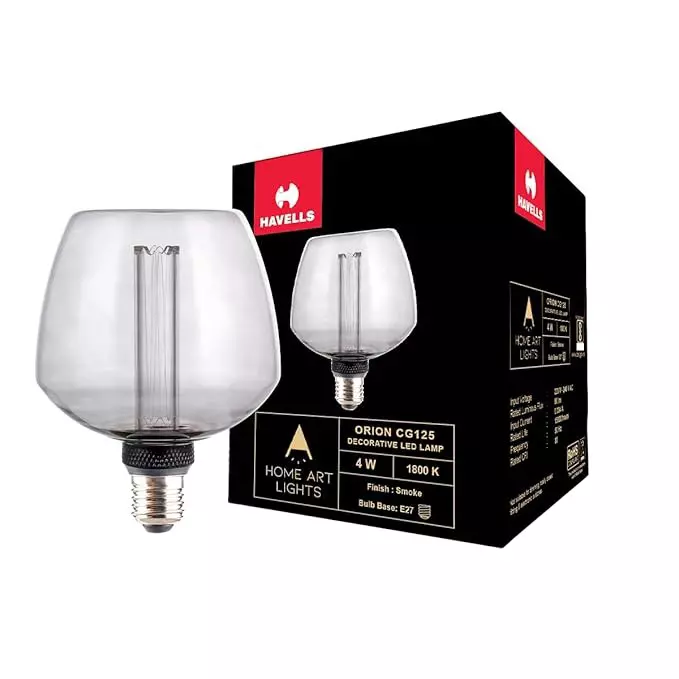 Havells 4 W Orion CG125 LED Lamp Smoke E27 Base Cap and 1800 K, LHLDBOHA6G8R004