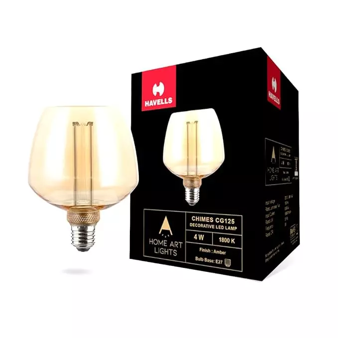 Havells 4 W Chimes CG125 LED Lamp Amber E27 Base Cap and 1800 K, LHLDBEHG6G8R004