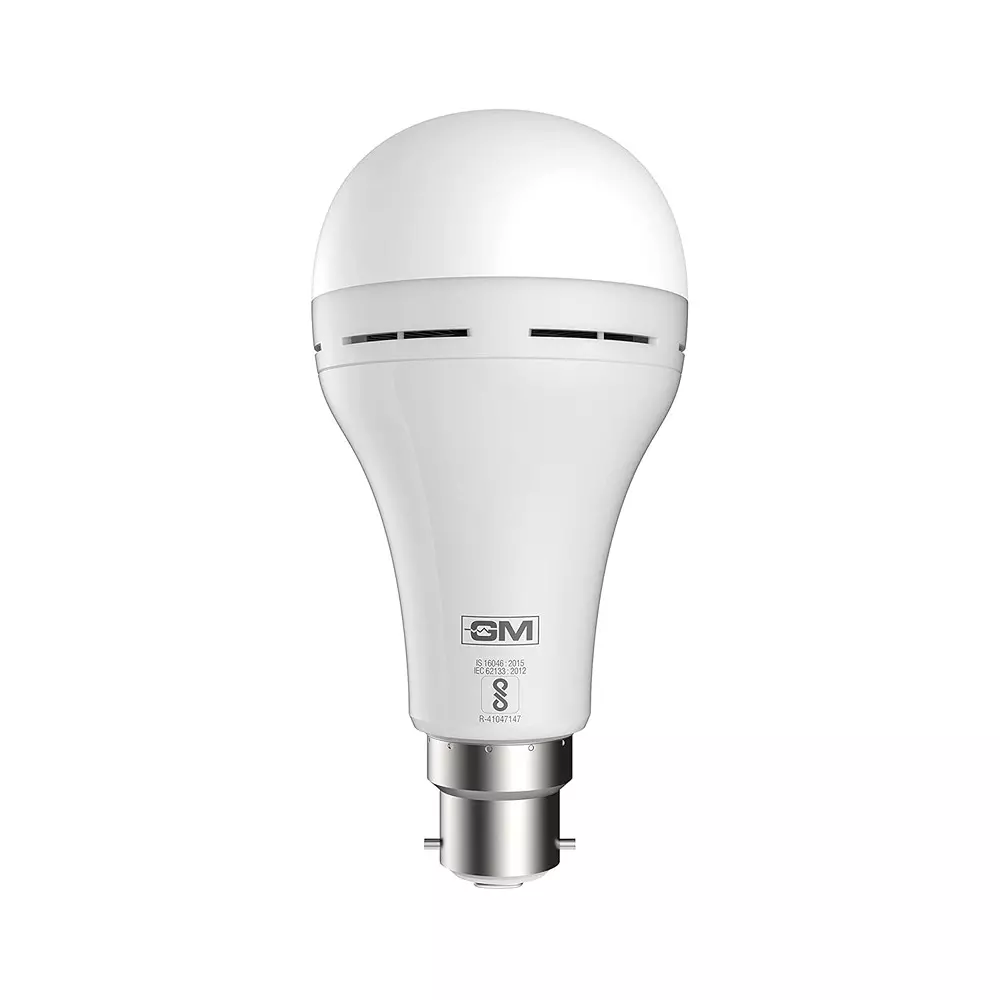 GM Evo LED Emergency Bulb 9 W White Light Colour B22D Bulb Base, GBA-9-ER-6K