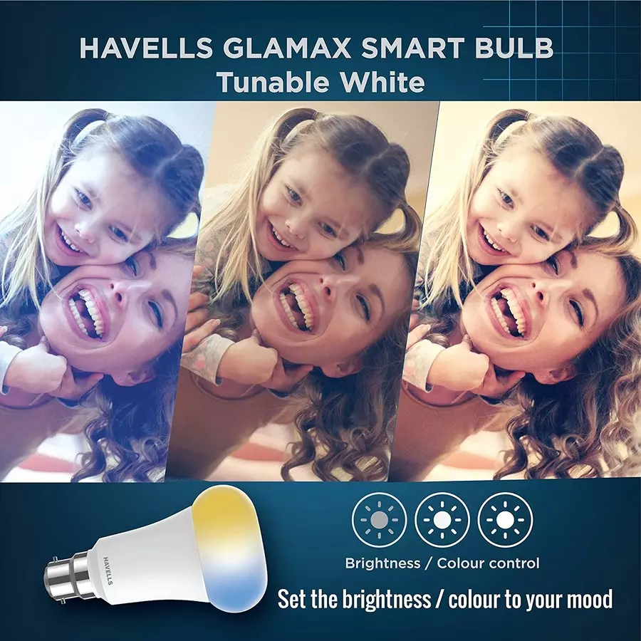 Havells Glamax 9 W Smart bulb B22 White 6500 K, LHLDAMED3A8R009