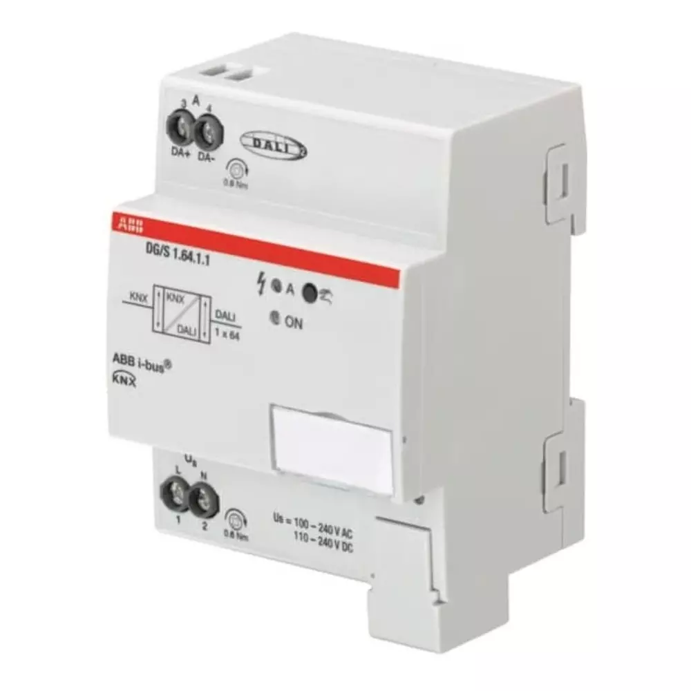 ABB DG/S 210mW Lighting Controller Gateway, DIN Rail Mount, 240 V AC, 2CDG110198R0011 DG/S1.64.1.1