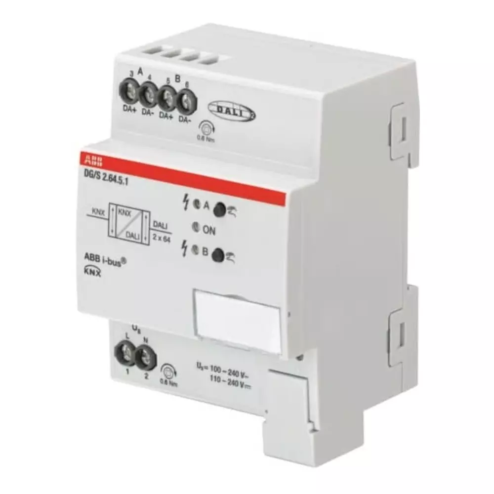 ABB DG/S 210mW Lighting Controller Gateway, DIN Rail Mount, 240 V AC, 2CDG110274R0011 DG/S2.64.5.1