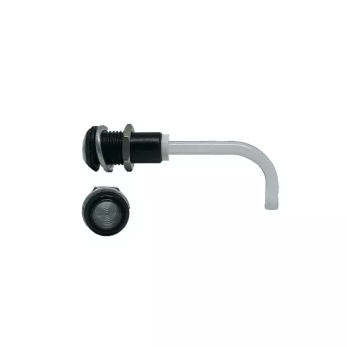 BIVAR Panel Mount Right Angle LED Light Pipe Clear Round Lens, RHD-0700-2500-F9PZ67PR (Pack of 100 Pcs)