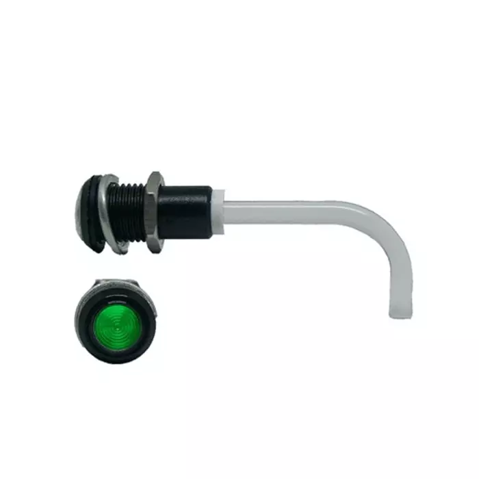 BIVAR Panel Mount Right Angle LED Light Pipe Green Round Lens, RHD-0700-3000-F9PZG67PR (Pack of 100 Pcs)