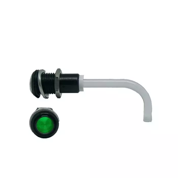 BIVAR Panel Mount Right Angle LED Light Pipe Green Round Lens, RHD-1100-2000-F9PZG67PR (Pack of 100 Pcs)