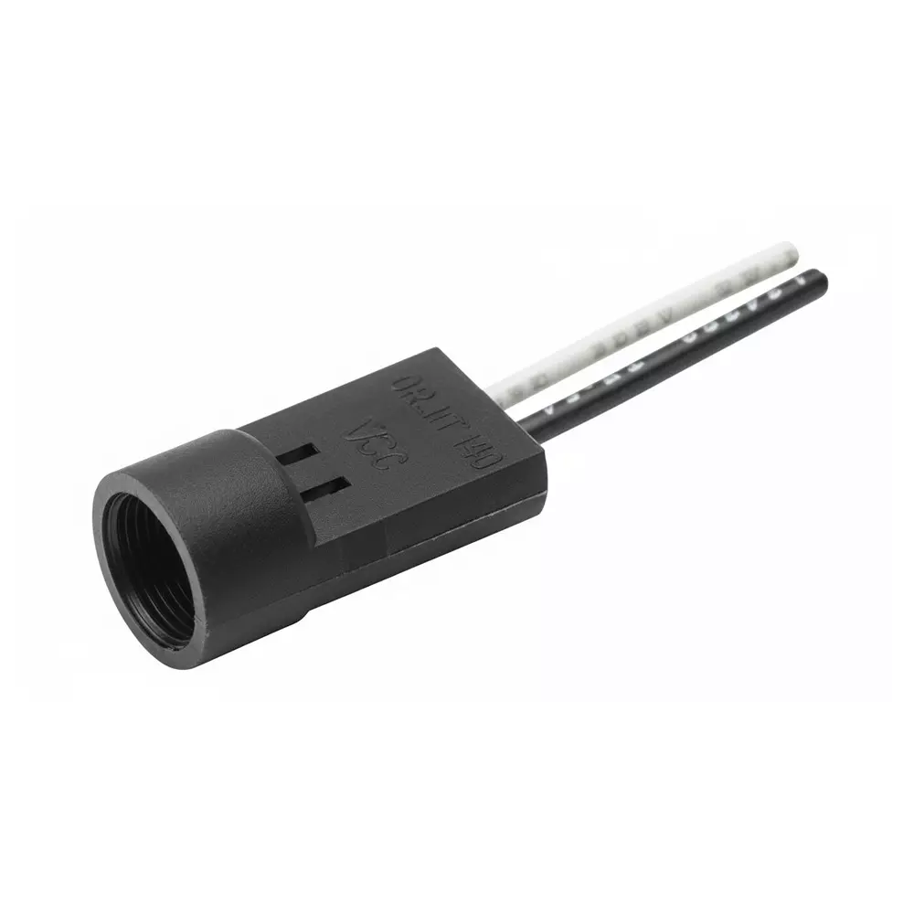 VCC Holders Thermoplastic (TP) T-1 3/4 (5 mm) LED Size with Wire Leads, CNX_C_E_4_1_24