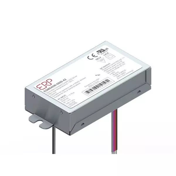 ERP POWER ESM Series LED Drivers Power Supply 1 Output 110 mm (4.331 inch) With Dimming, ESM040W-0800-42