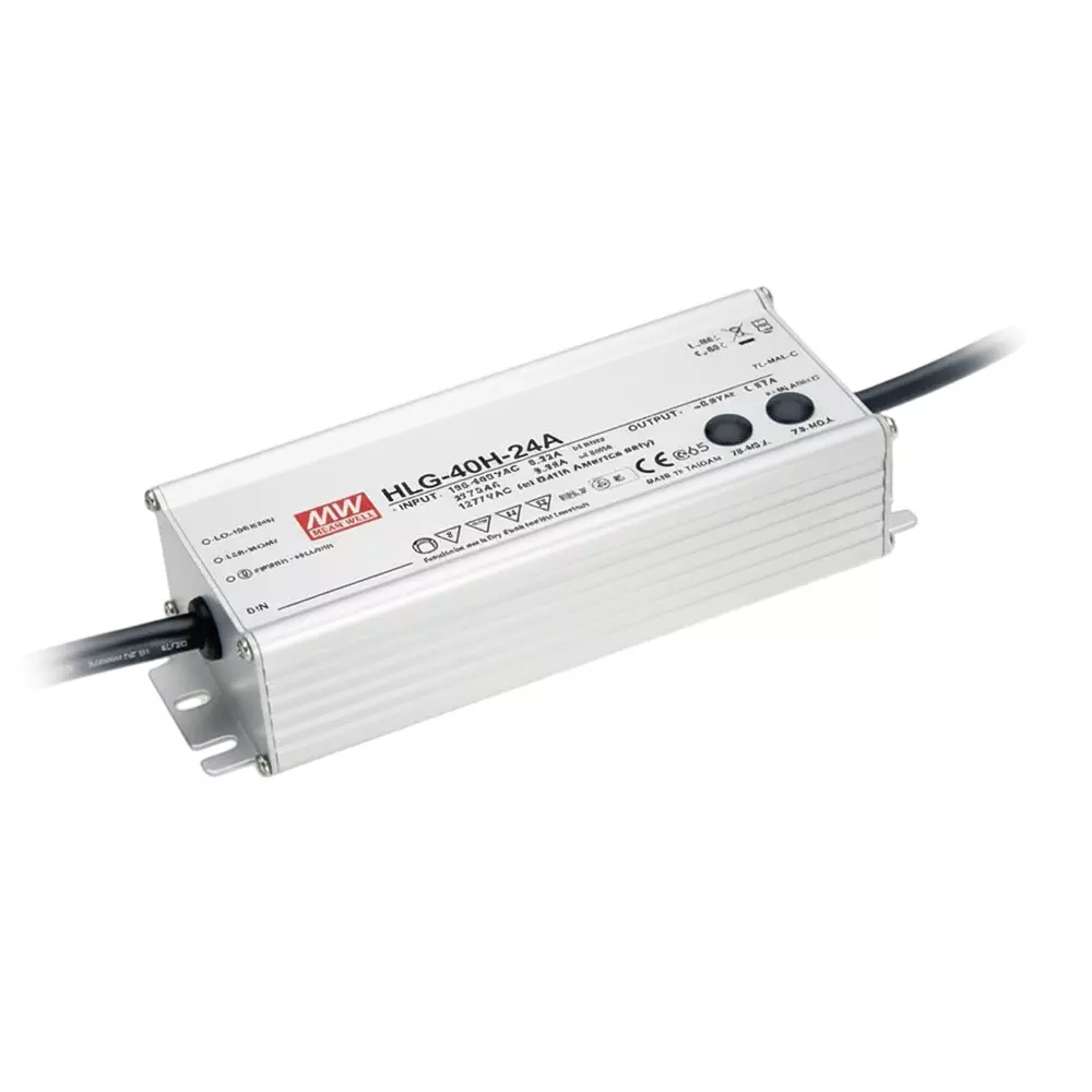 Mean Well HLG-40H Series LED Drivers Power Supply 1 Output 171 mm (6.732 inch) With Dimming, HLG-40H-12B