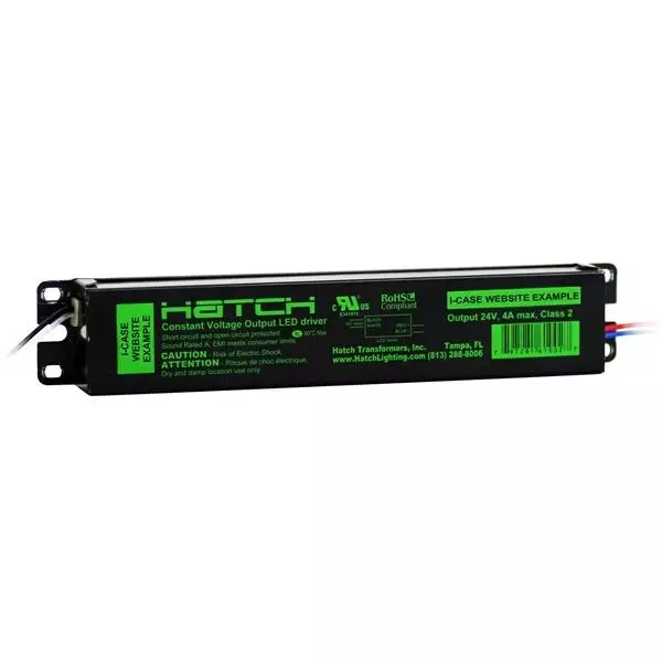 HATCH LV60 Series LED Drivers Power Supply 1 Output 241.3 mm (9.5 inch) Without Dimming, LV60-24N-UNV-I
