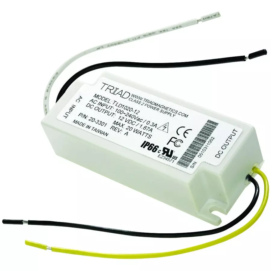 TRIAD MAGNETICS Led Driver, AC-DC, Cv, 24V, 40W, TLD1020-24