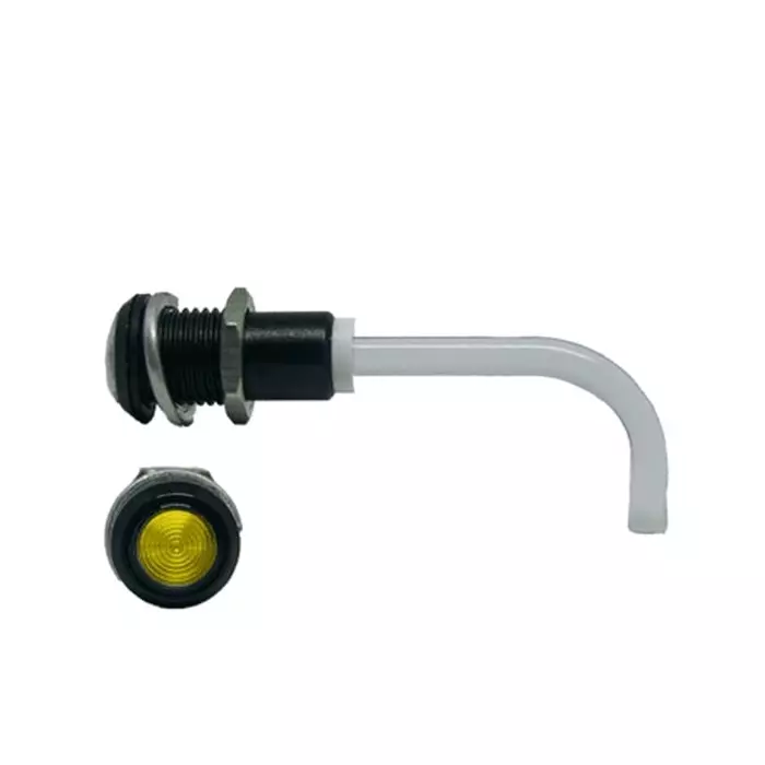 BIVAR Panel Mount Right Angle LED Light Pipe Yellow Round Lens, RHD-0700-1500-F9PZY67PR (Pack of 100 Pcs)