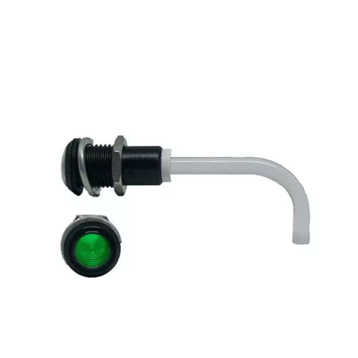 BIVAR Panel Mount Right Angle LED Light Pipe Green Round Lens, RHD-0700-2000-F9PZG67PR