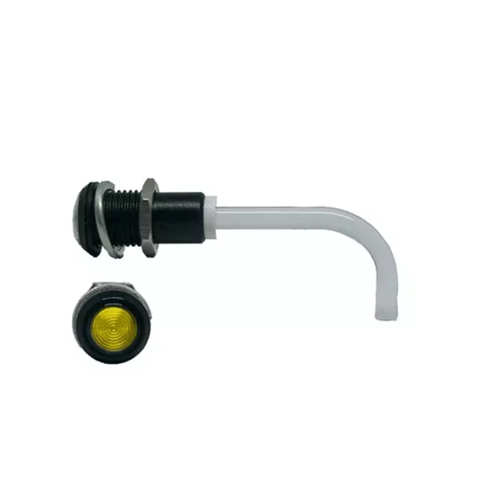 BIVAR Panel Mount Right Angle LED Light Pipe Yellow Round Lens, RHD-1100-2500-F9PZY67PR (Pack of 100 Pcs)