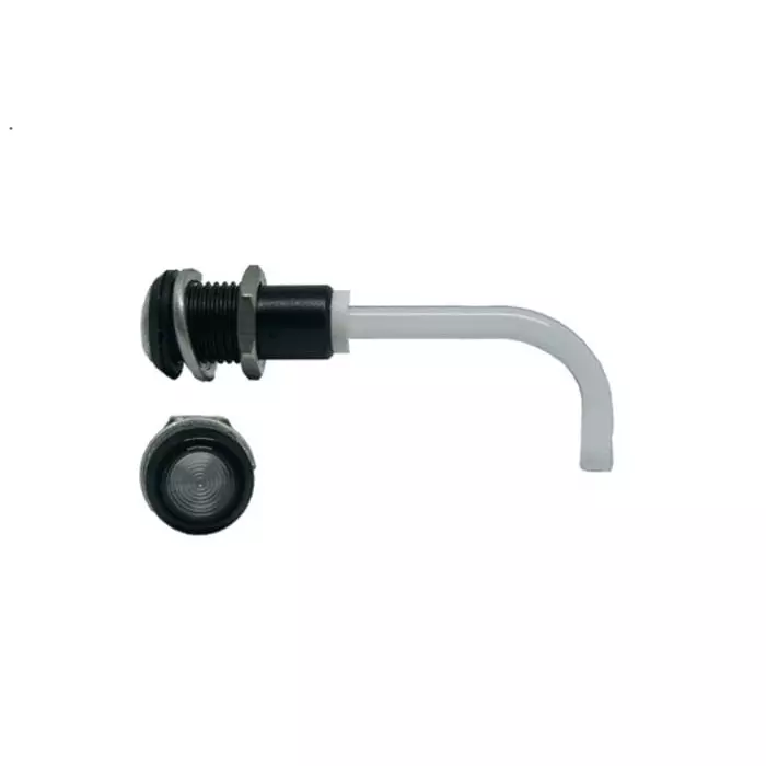 BIVAR Panel Mount Right Angle LED Light Pipe Clear Round Lens, RHD-1100-3500-F9PZ67PR