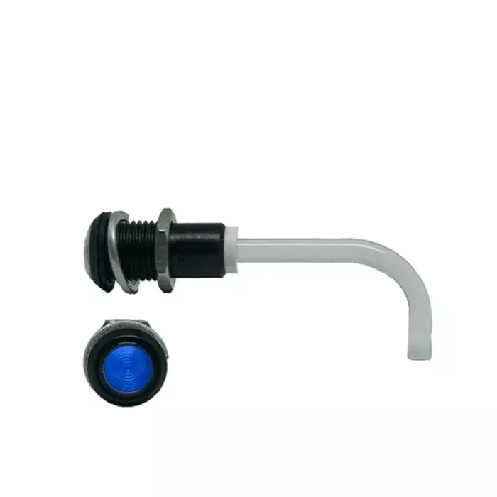 BIVAR Panel Mount Right Angle LED Light Pipe Blue Round Lens, RHD-1100-3500-F9PZB67PR (Pack of 100 Pcs)