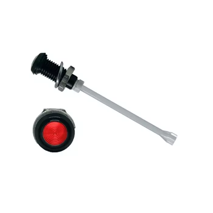 BIVAR Panel Mount Vertical LED Light Pipe Red Round Lens, RHD-1160-F6PZR67PR