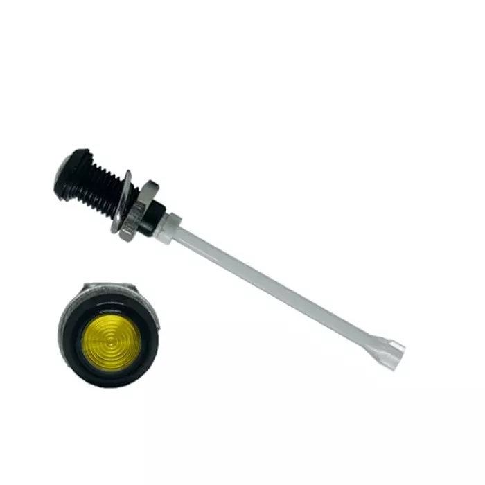 BIVAR Panel Mount Vertical LED Light Pipe Yellow Round Lens, RHD-1410-F6PZY67PR