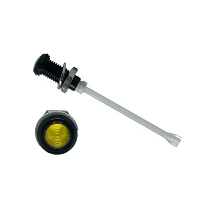 BIVAR Panel Mount Vertical LED Light Pipe Yellow Round Lens, RHD-2140-F9PZY67PR (Pack of 100 Pcs)