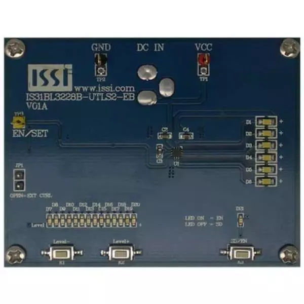 Lumissil IS31BL3228B Series Evaluation Boards 5 V Operating Supply Voltage, IS31BL3228B-UTLS2-EB
