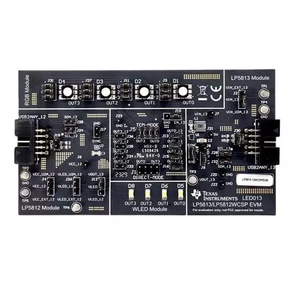 TEXAS INSTRUMENTS LP5813-12WSON Series Evaluation Modules 3.3 V, 1.8 to 5.5 V Operating Supply Voltage, LP5813-12WSONEVM