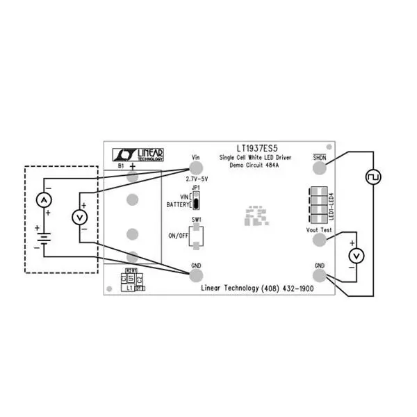 Analog Devices LT1937 Series Demonstration Boards 2.7 to 5 V Operating Supply Voltage, DC484A