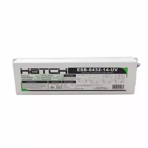 HATCH Electronic Fl Sign Ball for F72T8/HO, F96T12/HO, ESB-0432-14-UV